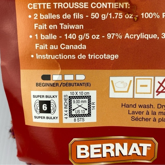 Bernat Cool Scarf Kit for Red Knit Scarf NEW - Picture 5 of 9